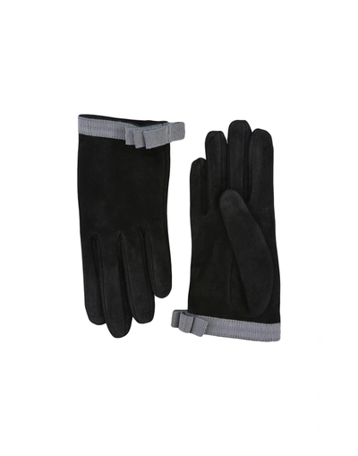 Shop Emporio Armani Gloves In Black