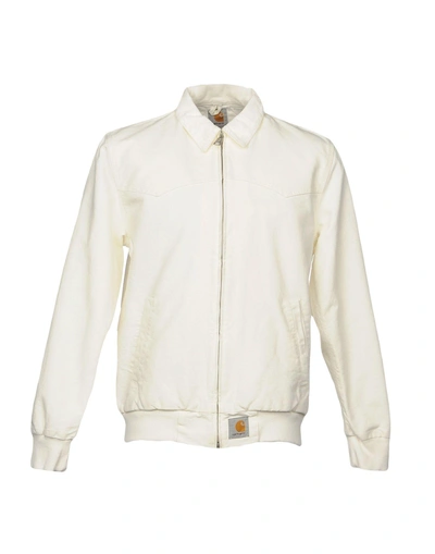 Shop Carhartt Bomber In Ivory