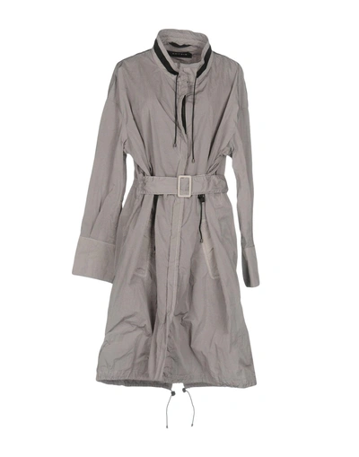 Shop Ahirain Overcoats In Grey