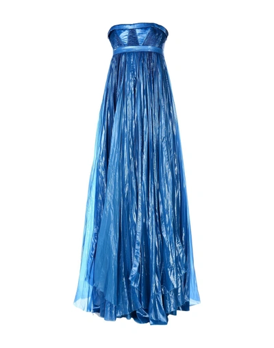 Shop Dsquared2 Long Dresses In Bright Blue
