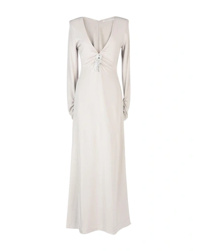 Shop Alessandra Rich Long Dress In Light Grey