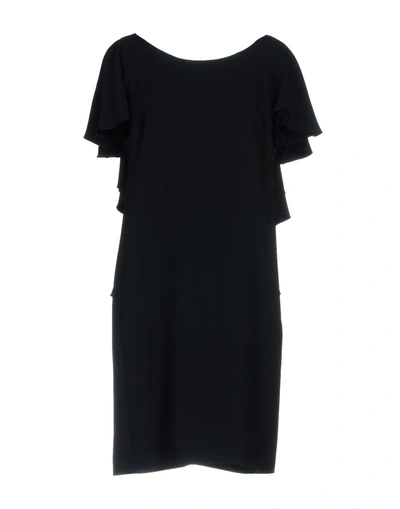 Shop Dondup Woman Mini Dress Midnight Blue Size 6 Viscose, Acetate, Elastane
