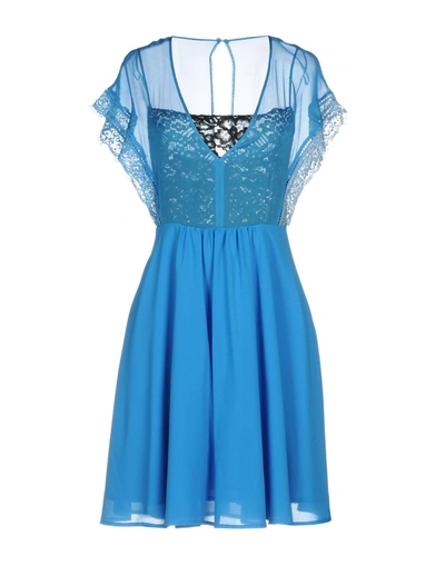 Shop Pinko Short Dress In Azure