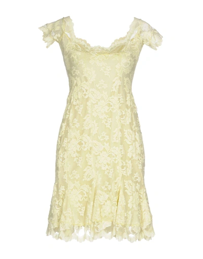 Shop Balensi Short Dress In Light Yellow