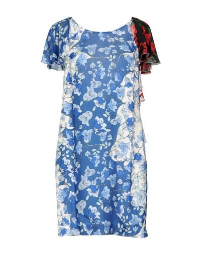 Shop Dondup Woman Mini Dress Blue Size 6 Viscose