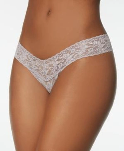 Shop Hanky Panky Signature Lace Women's 4911 Low Rise Thong In Steel