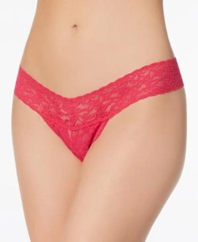 Shop Hanky Panky Signature Lace Low Rise Thong 4911 In Bright Rose