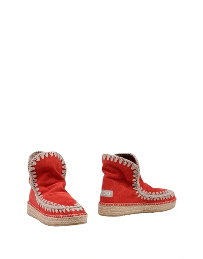 Shop Mou Ankle Boots In Red
