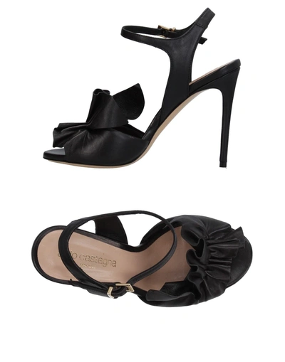 Shop Aldo Castagna Woman Sandals Black Size 7.5 Soft Leather
