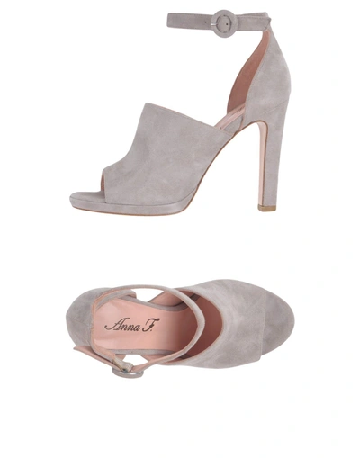 Shop Anna F Sandals In Light Grey