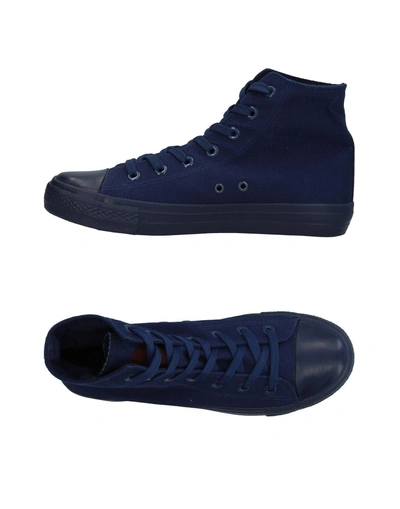 Shop Daniele Alessandrini Sneakers In Dark Blue