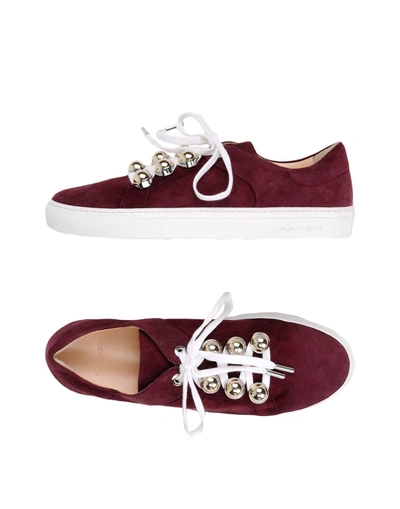 Shop Carven Trainers In Maroon