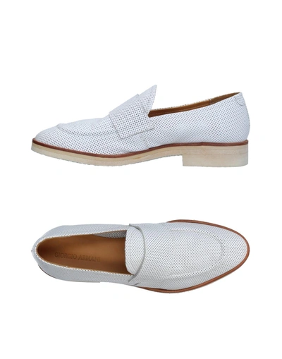 Shop Giorgio Armani Loafers In White