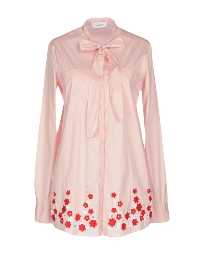 Shop Aglini Shirts & Blouses With Bow In Pink