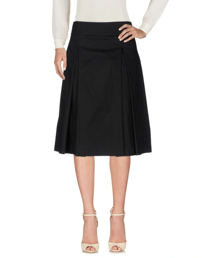 Shop Alessandro Dell'acqua Knee Length Skirt In Black
