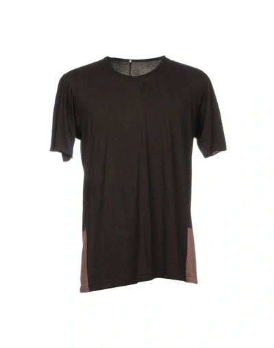 Shop Ziggy Chen T-shirts In Dark Brown