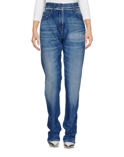 Shop Valentino Garavani Woman Jeans Blue Size 28 Cotton