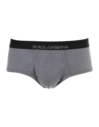 Shop Dolce & Gabbana Brief In Grey