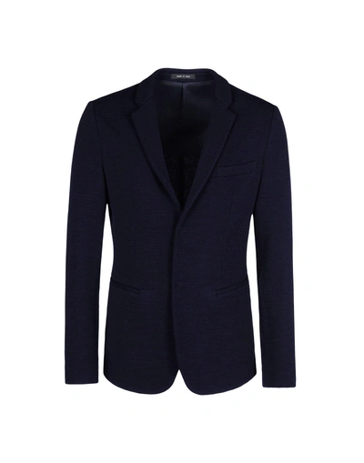 Shop Emporio Armani Blazer In Dark Blue