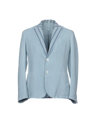 Shop Alessandro Dell'acqua Blazer In Sky Blue