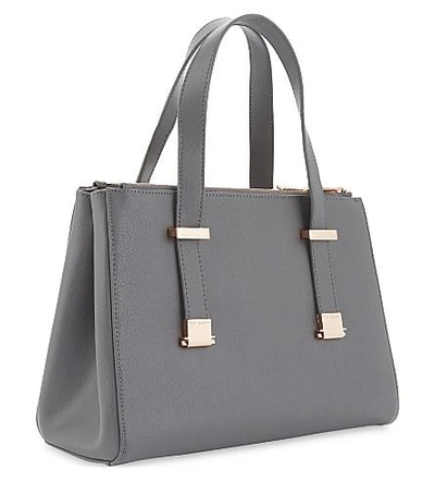 Ted Baker Ameliee Leather Tote In Mid Grey ModeSens