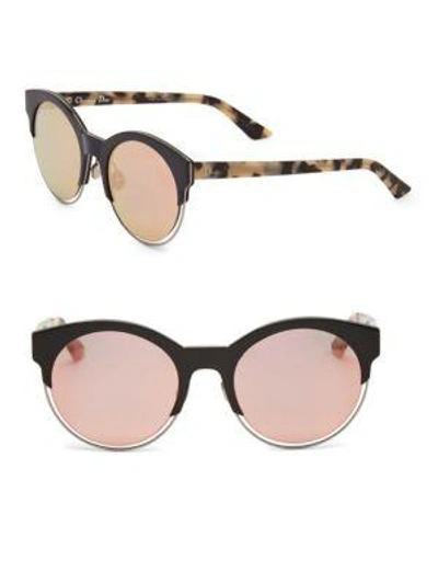 Shop Dior Sideral 53mm Round Sunglasses In Pink Havana