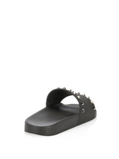 Shop Valentino Garavani Rockstud Rubber Sandals In Black