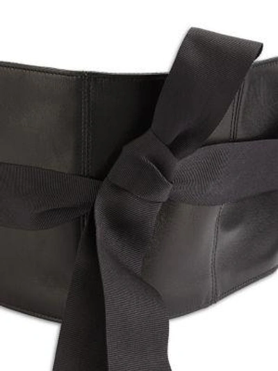 Shop Brunello Cucinelli Leather Corset Belt In Black