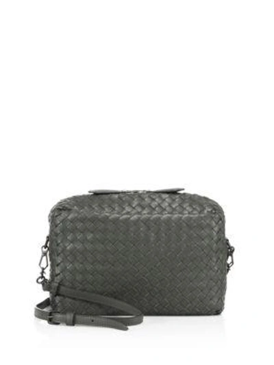 Shop Bottega Veneta Pillow Intrecciato Leather Crossbody Bag In Cobalt