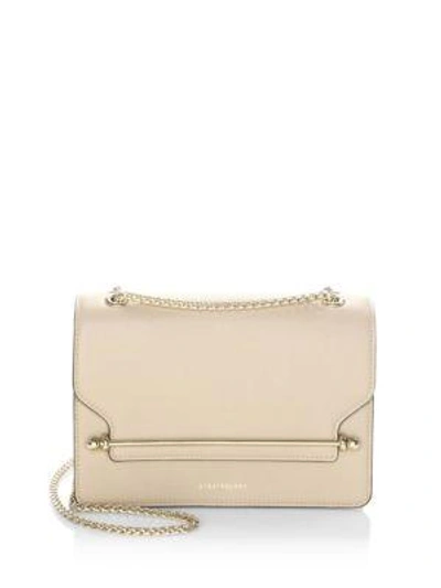 Shop Strathberry East/west Leather Shoulder Bag In Taupe