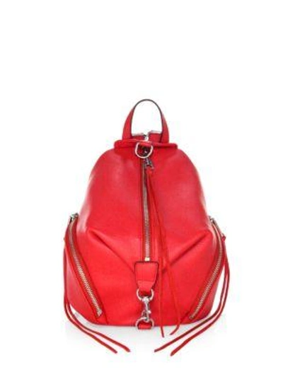 Shop Rebecca Minkoff Julian Leather Backpack In Carnation