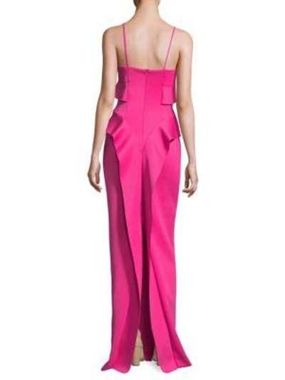 Shop Black Halo Delray Floor-length Gown In Iconic Pink
