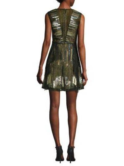 Shop Bcbgmaxazria Fit-&-flare Mini Dress In Multi