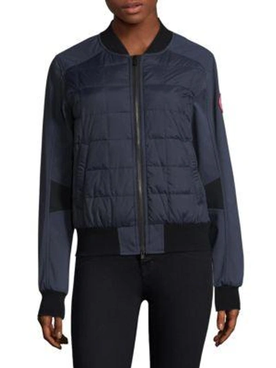 Shop Canada Goose Hanley Down Filled Bomber Jacket In Polar Sea