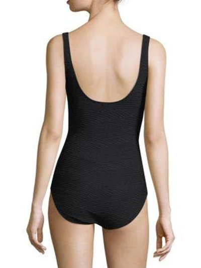 Shop Gottex Swim Essenceone-piece Squareneck Swimsuit In Rose