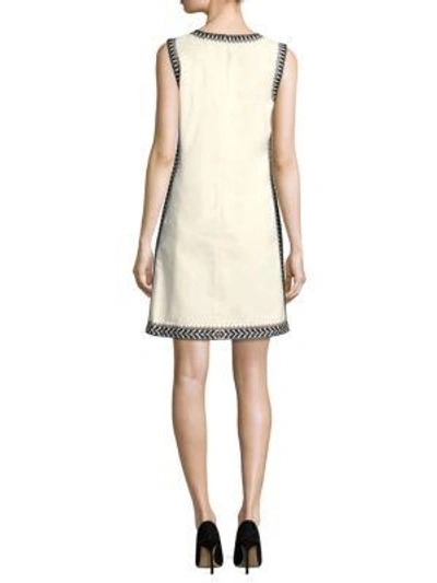 Shop Tory Burch Camille Cotton Dress In New Ivory
