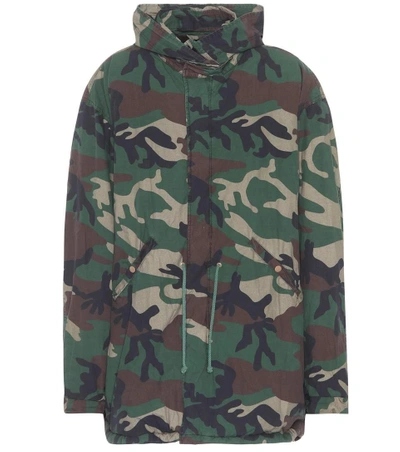 Shop Yeezy Camouflage Coat (season 5) In Green