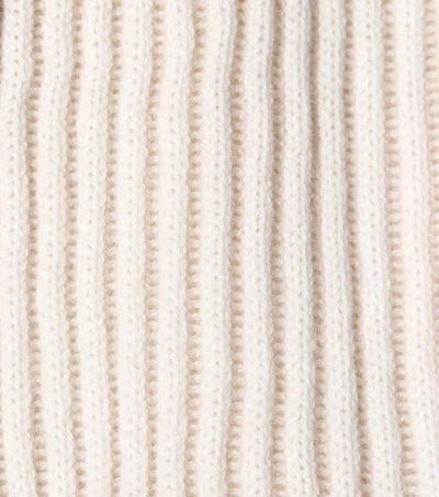 Shop Agnona Knitted Cashmere Cardigan In Beige