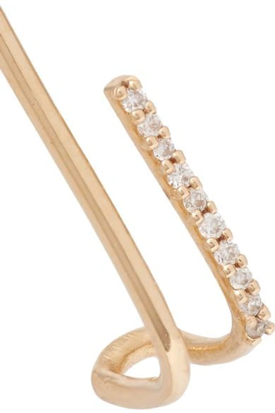 Shop Sansoeurs H 18-karat Gold Diamond Earring