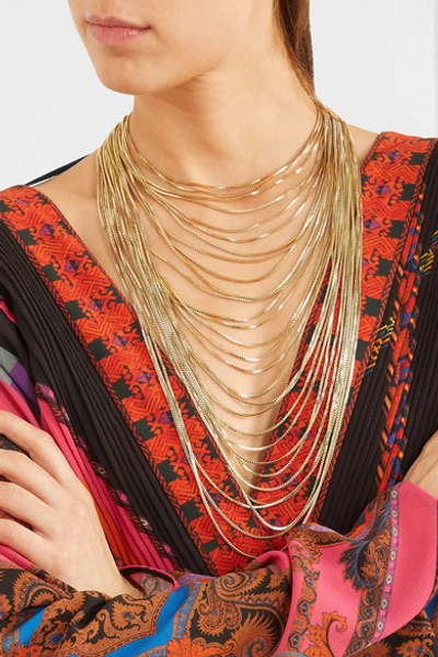 Shop Rosantica Aquilone Gold-plated Necklace In One Size