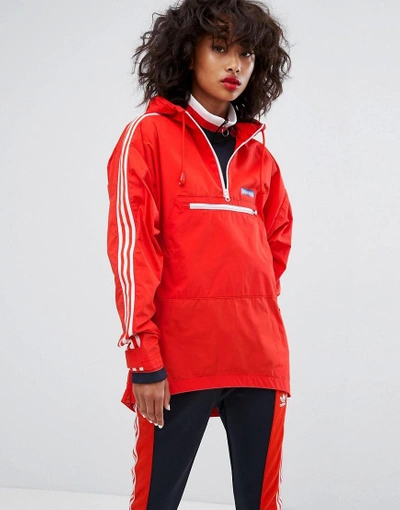 Adidas Originals Tennoji Half Zip Jacket In Red - Red | ModeSens