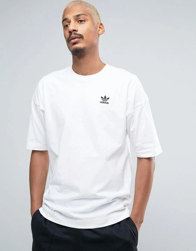 Adidas Originals Shadow Tones T-shirt With Dropped Shoulder Ce7109 - White  | ModeSens