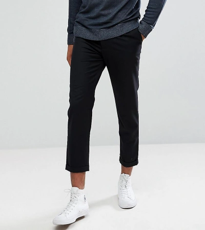 Shop Bellfield Tall Cropped Pants With Pleated Front-black