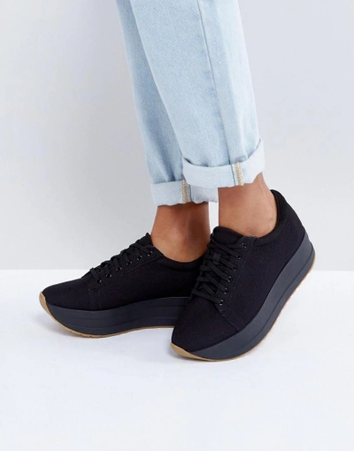 Vagabond Casey Black Flatform Sneakers - Black | ModeSens