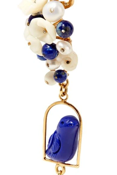 Shop Of Rare Origin Nesters Gold Vermeil Multi-stone Earrings In Blue