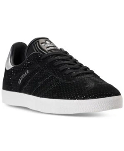 Shop Adidas Originals Adidas Women's Gazelle Casual Sneakers From Finish Line In Core Black/white/silver M