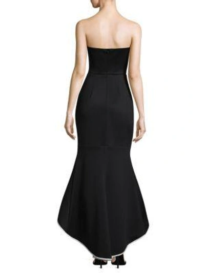 Shop Black Halo Dylan Colorblock Gown In Black