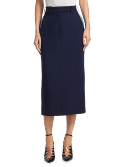 Shop Calvin Klein 205w39nyc Uniform Midi Skirt In Marine
