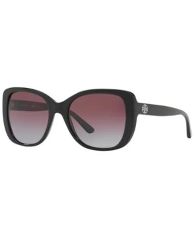 Shop Tory Burch Polarized Sunglasses, Ty7114 In Black/purple Gradient Polar