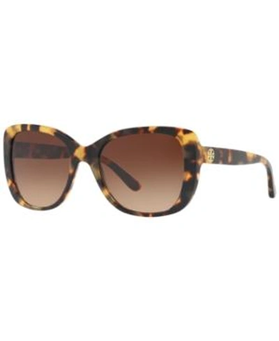 Shop Tory Burch Sunglasses, Ty7114 In Brown/brown Gradient